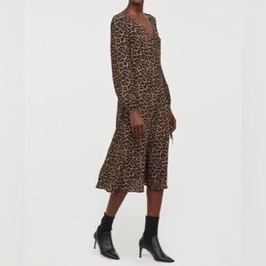 H&M leopard print wrap dress
